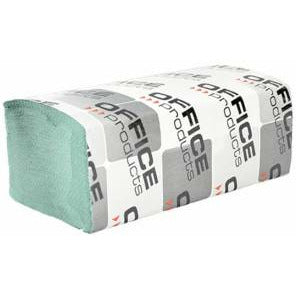 Ręczniki składane Office Products ZZ 1w makulatura zielone (20x200)