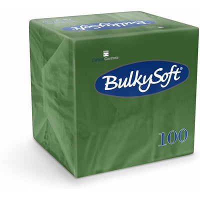 Serwetki BulkySoft 24x24cm 2w celulozowe zielone (100)