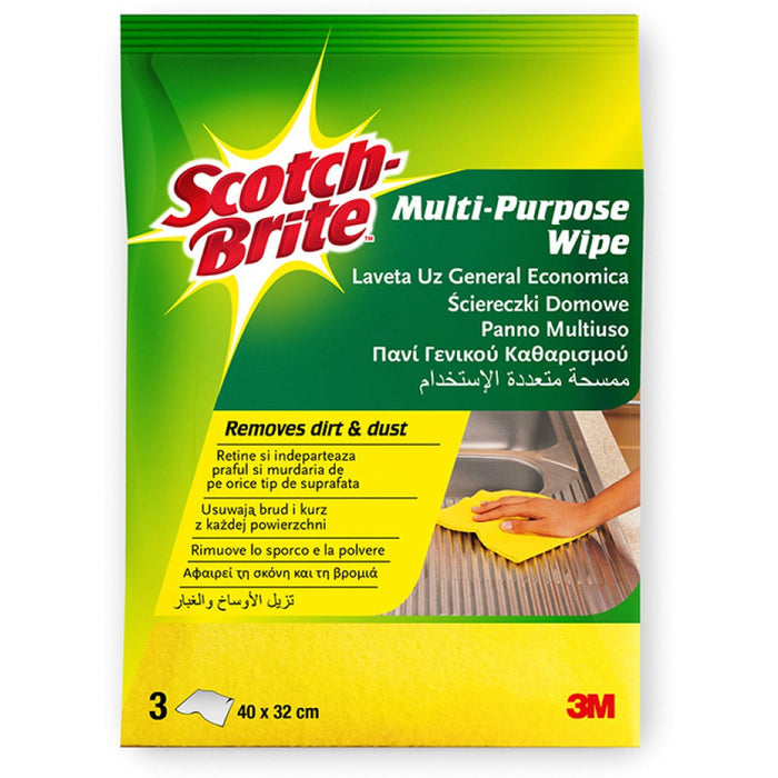 Scotch-Brite Household Wipes Yellow (3)