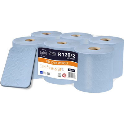 Ellis Paper Towel Roll 120m 2ply cellulose blue (6)