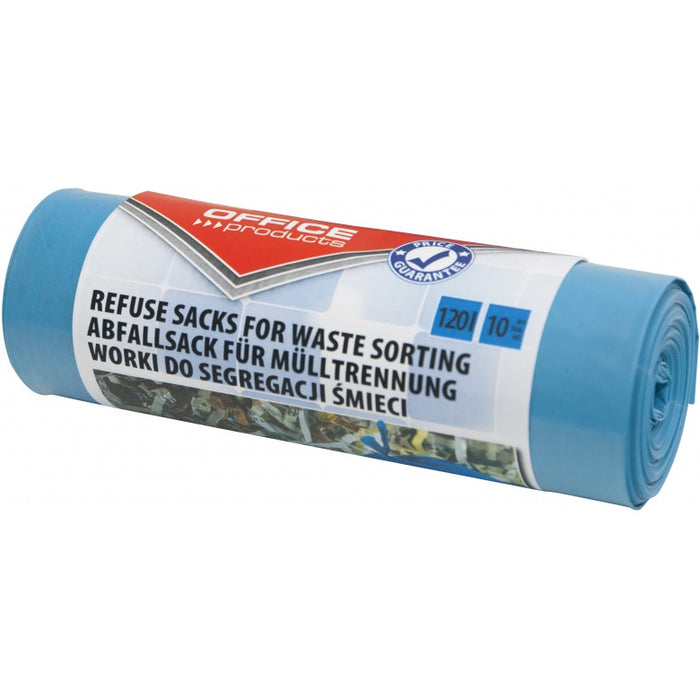 Office Products Bin Liners 120L LDPE blue (10)