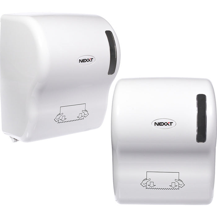 Nexxt Autocut roll paper towel dispenser, white