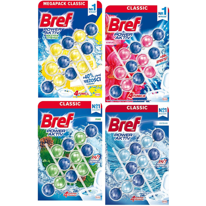 Zawieszka do WC Bref Power Aktiv 50g Cytryna (3)