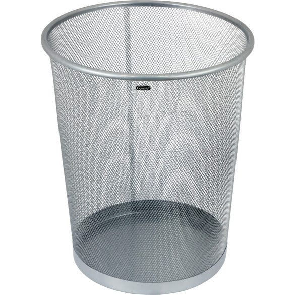 19L SILVER METAL WASTE BIN