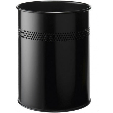 WASTE BIN DURABLE 15L METAL BLACK