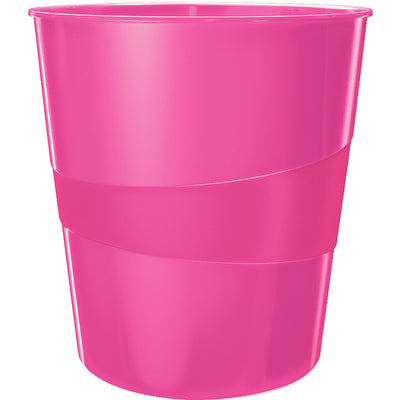 Leitz Wow 15L Pink Waste Bin
