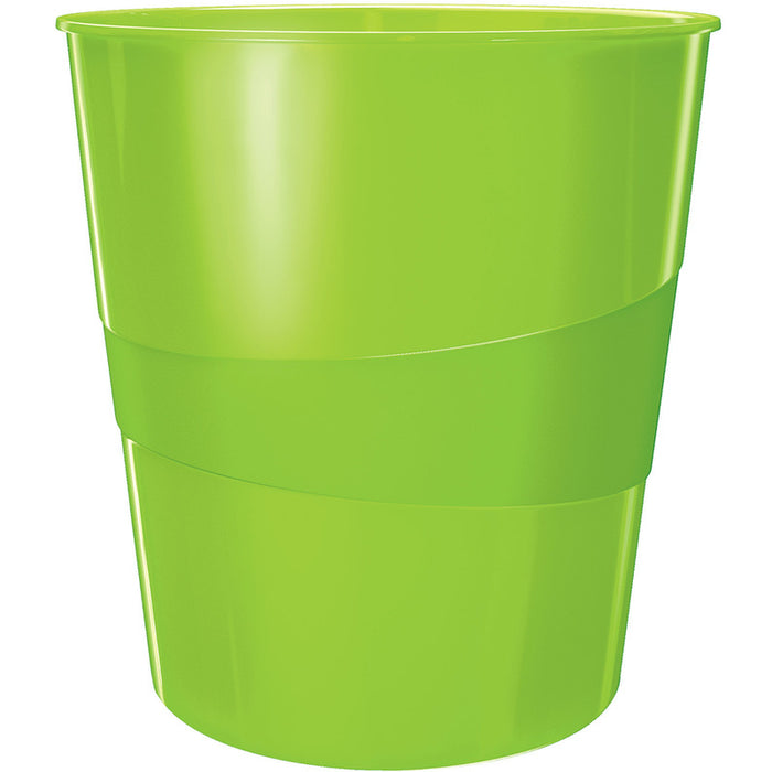 Leitz Wow 15L Waste Bin Green