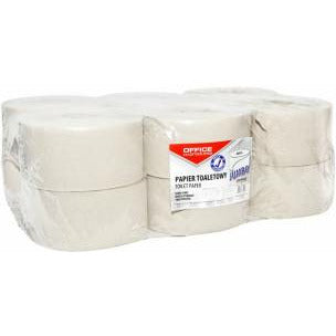 Papier toaletowy Office Products Jumbo 120m 1w makulatura szary (12)