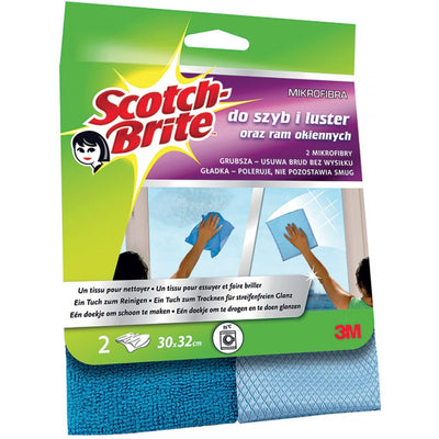 Scotch Brite Microfiber Cloth (for glass and mirrors) (2)