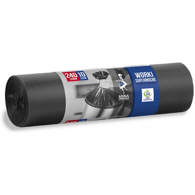 GARBAGE BAGS 240L LDPE BLACK (10)
