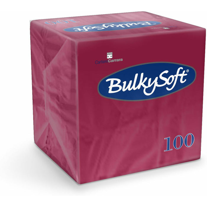 BulkySoft 24x24cm 2-ply cellulose napkins, burgundy (100)