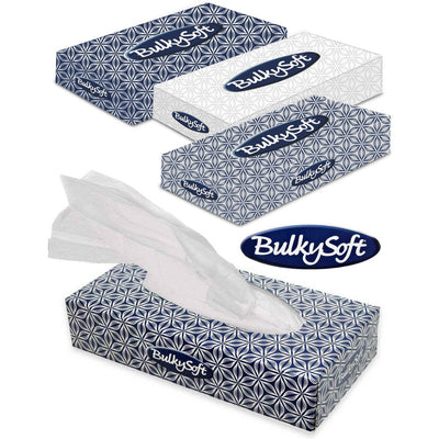 BulkySoft 2-ply cellulose white tissues (100)