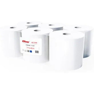 Paper towel roll Cliver 130m 1ply waste paper white (6)