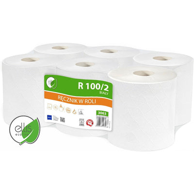 Ellis paper towel roll 100m 2-ply recycled white (6)