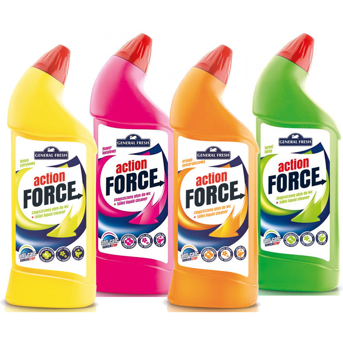 Toilet Cleaner Force Action 1L Orange