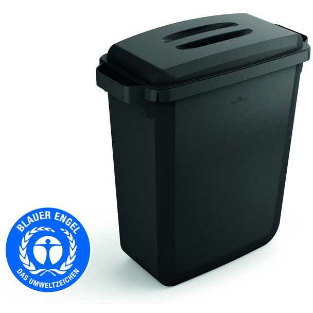 Durable Eco 60L Waste Bin, Black