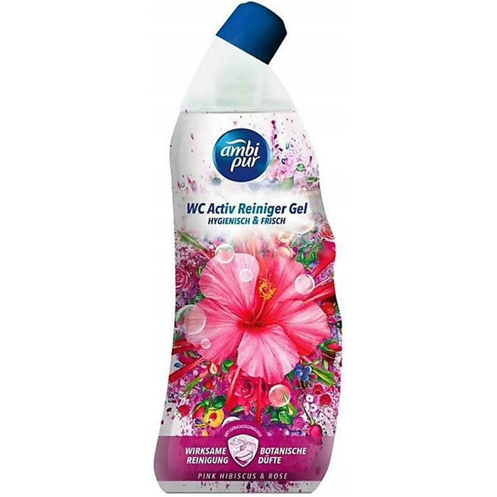 Ambi Pur Toilet Gel 750ml Pink Hibiscus & Rose