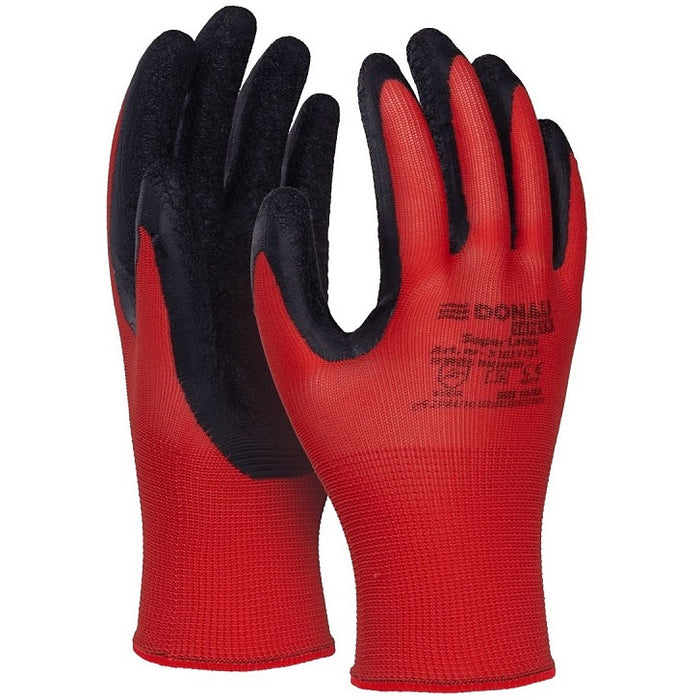 Donau Safety Super Latex Gloves size 11 red